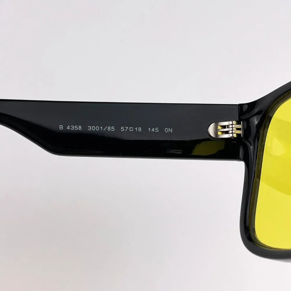 Burberry KNIGHT BE4358 300185 Sunglasses Square Black Yellow Men